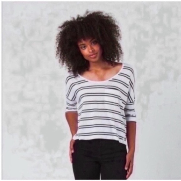 Krochet Kids Tops - Krochet Kids “Byrdie” Striped Boxy Tee